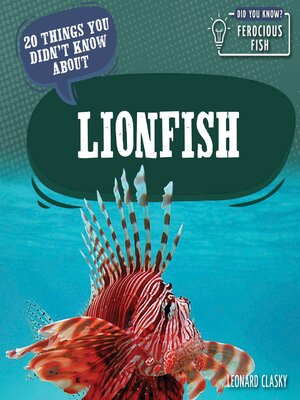cover image of 20 Things You Didn't Know About Lionfish